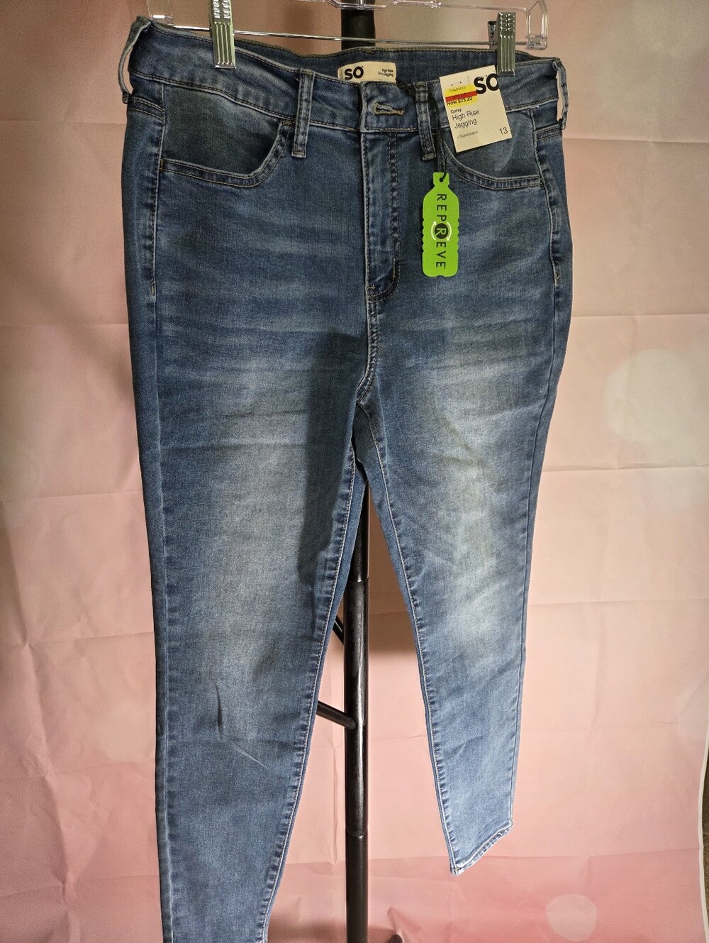 NWT SO Light Blue High-Rise Slim Jeggings Size 13